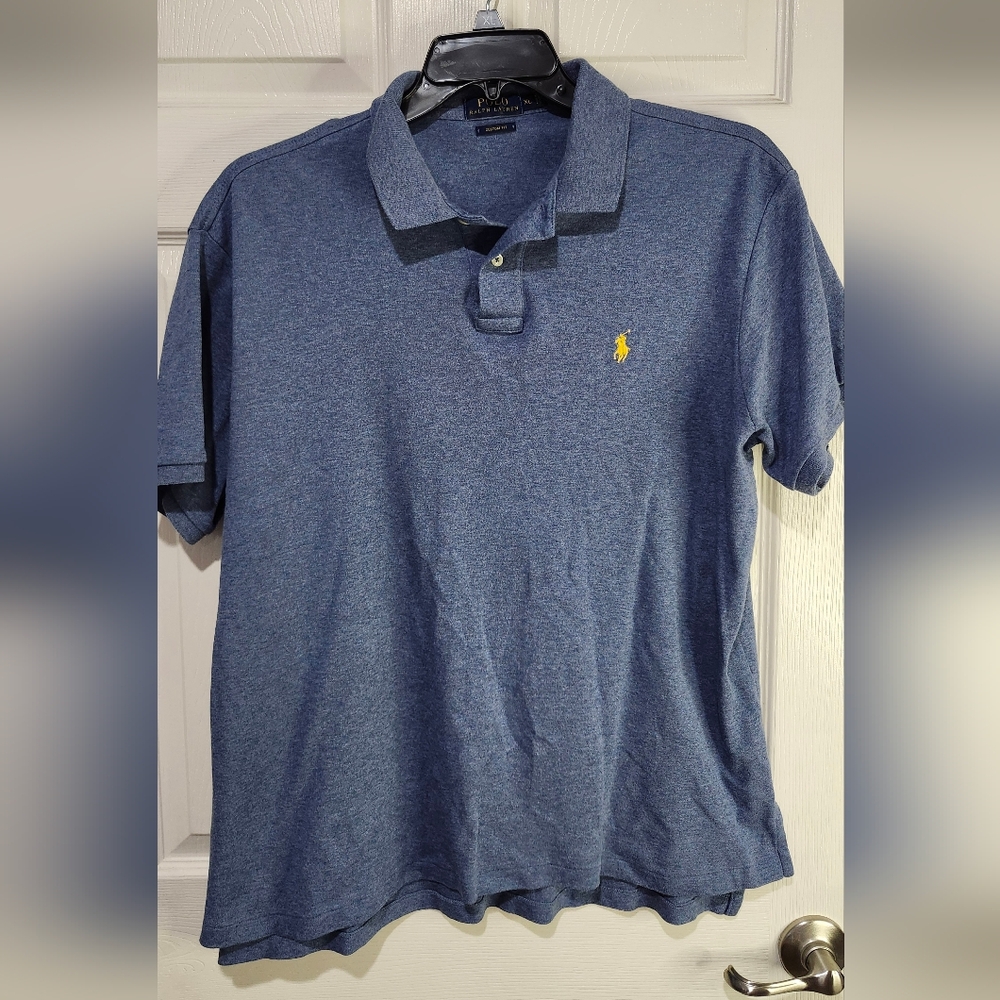 💋5/$25 Polo by Ralph Lauren Men's Medium Blue Polo Shirt Size XL